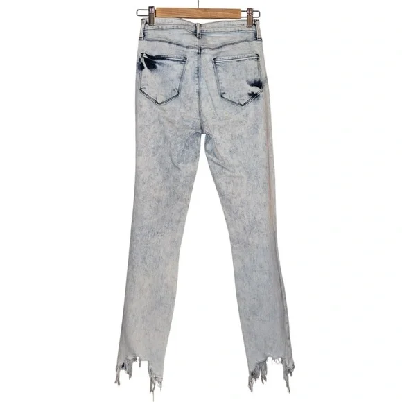 L'AGENCE High Line Skinny Jeans Calypso Distressed Destructed Acid Wash Size 25 - Picture 12 of 16